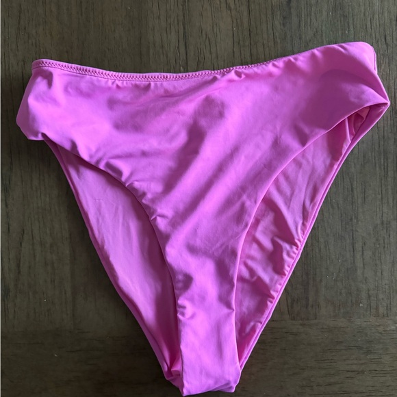 SKIMS recycled swim mid waist bottom small pink taffy - Picture 1 of 3